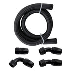 5ft 16AN Nylon Braided Fuel Hose Line with 90° & 45° Fittings for