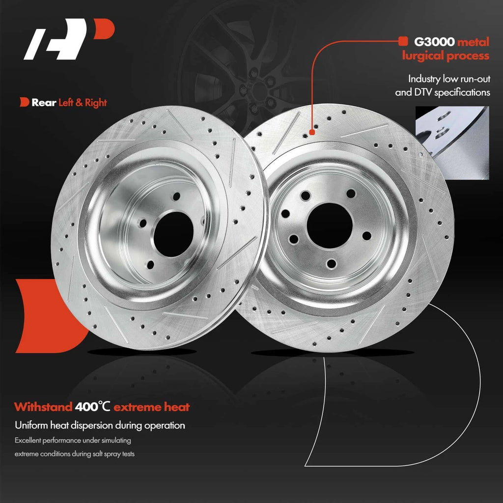 Drilled Brake Rotors & Ceramic Pads for Infiniti G37 (2008–2013)