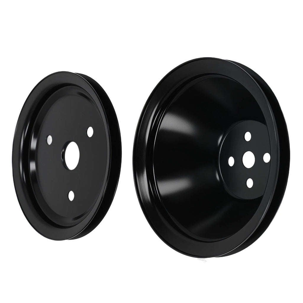 Chrome Water Pump Pulley for SBC 262-400 V8 (Short Direct Replacement)