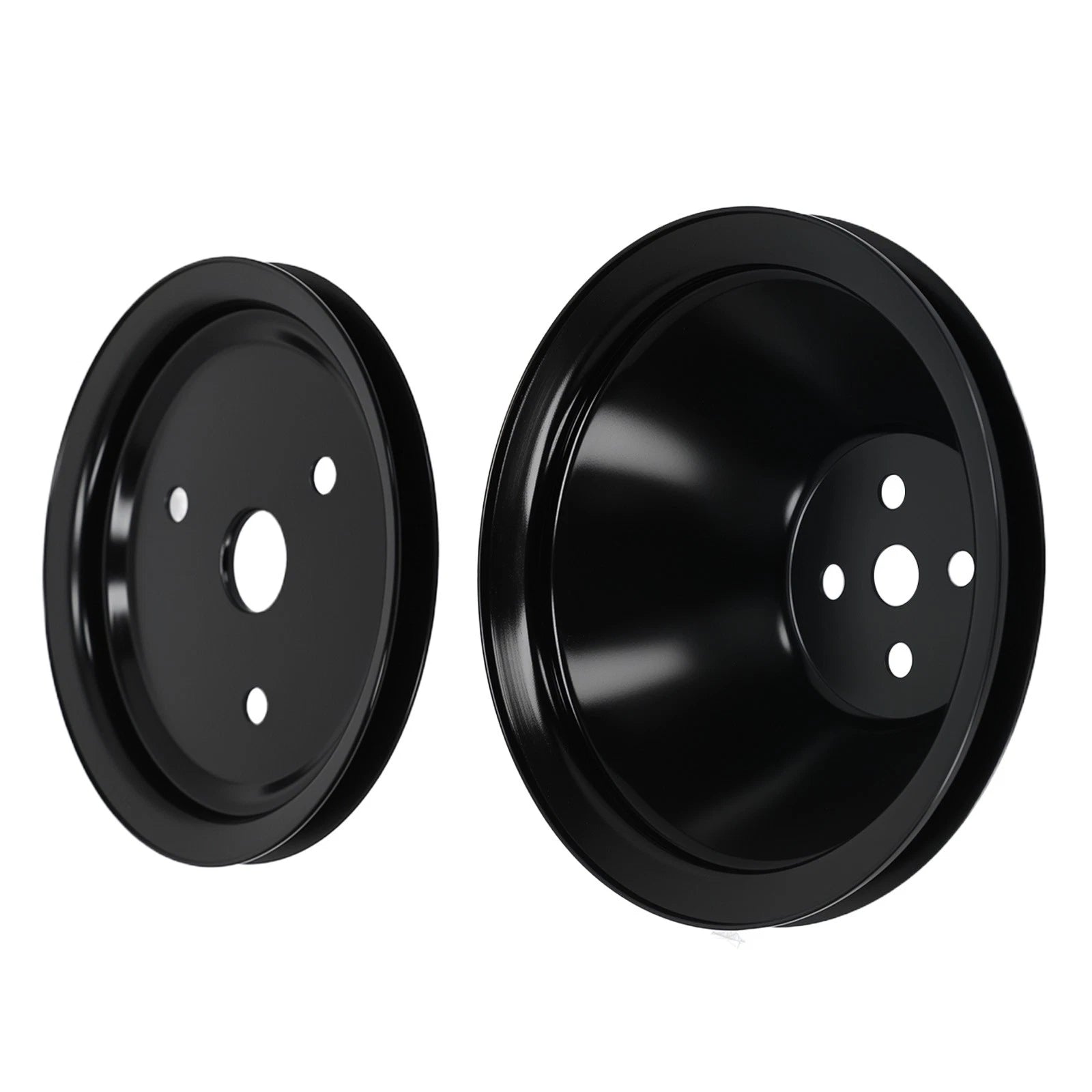 Chrome Water Pump Pulley for SBC 262-400 V8 (Short Direct Replacement)