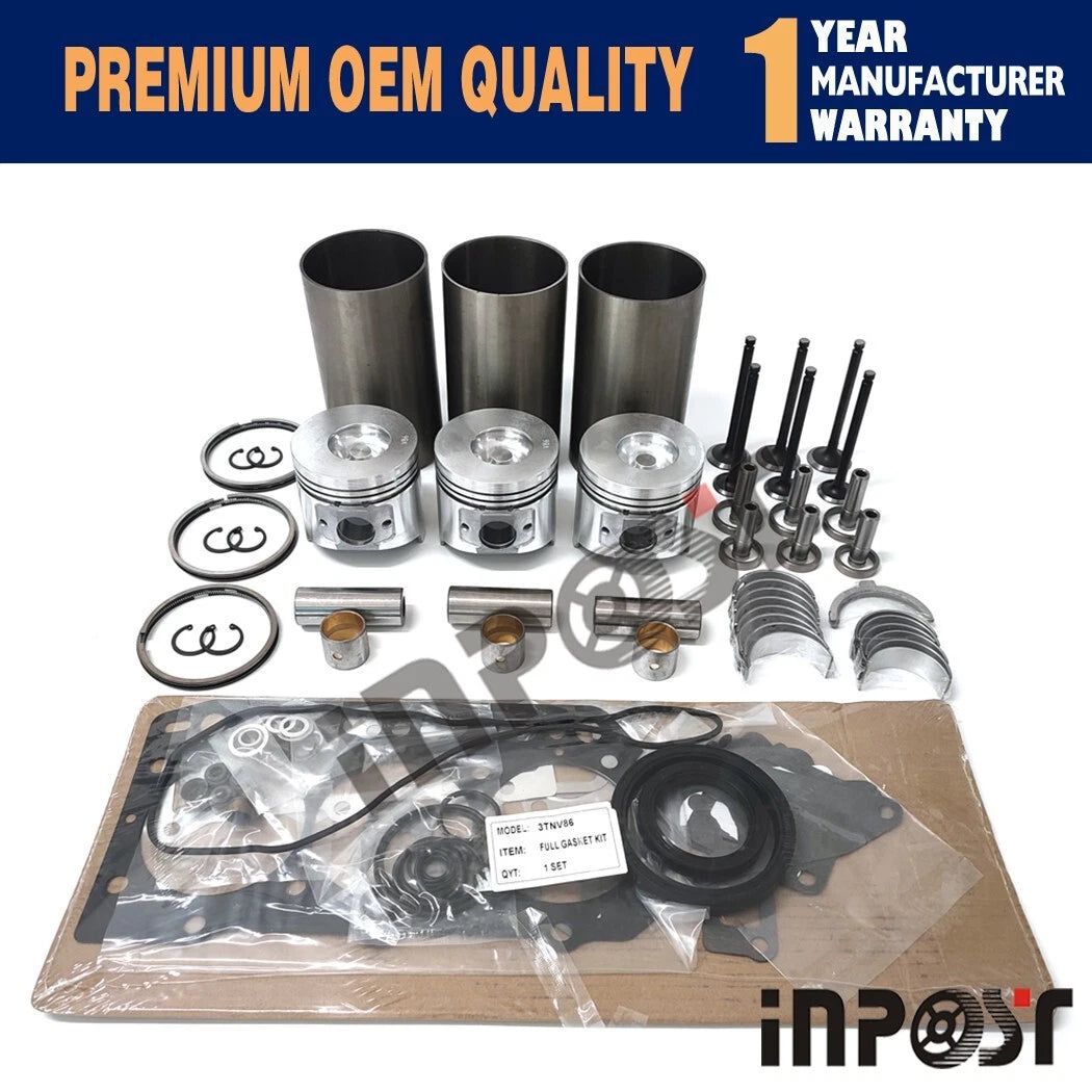 Overhaul Rebuild Kit for Yanmar 3TNV86CHT Engine (John Deere 3046R)