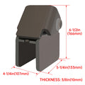 2X Weld On Steel Dump Hinges for Truck Trailer (Fits 2" Rectangular Tube)