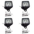 4X 27W Spot Beam LED Off Road Lights for Universal Use (12V 24V)