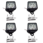 4X 27W Spot Beam LED Off Road Lights for Universal Use (12V 24V)
