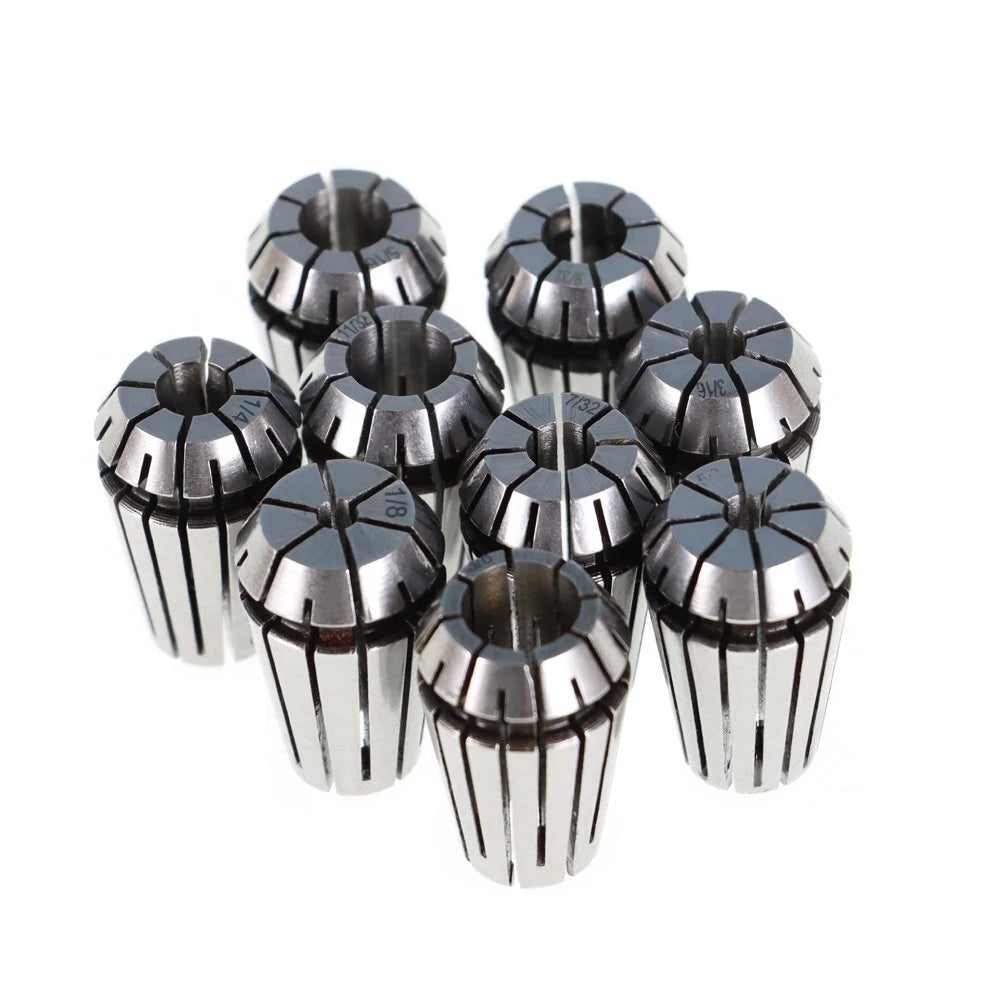 9Pcs ER16 Spring Collet Set for CNC Milling Lathe (No Year Specified)