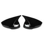 Pair / Black Side Rear View Mirror Cover Cap for Honda Civic (2022–2025)