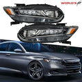 Set of 2 LED DRL Halogen Headlights for Honda Accord (2018–2020)