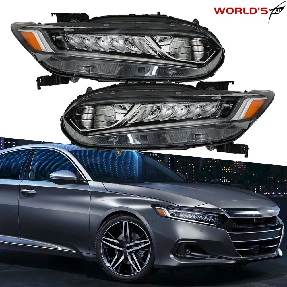 Set of 2 LED DRL Halogen Headlights for Honda Accord (2018–2020)