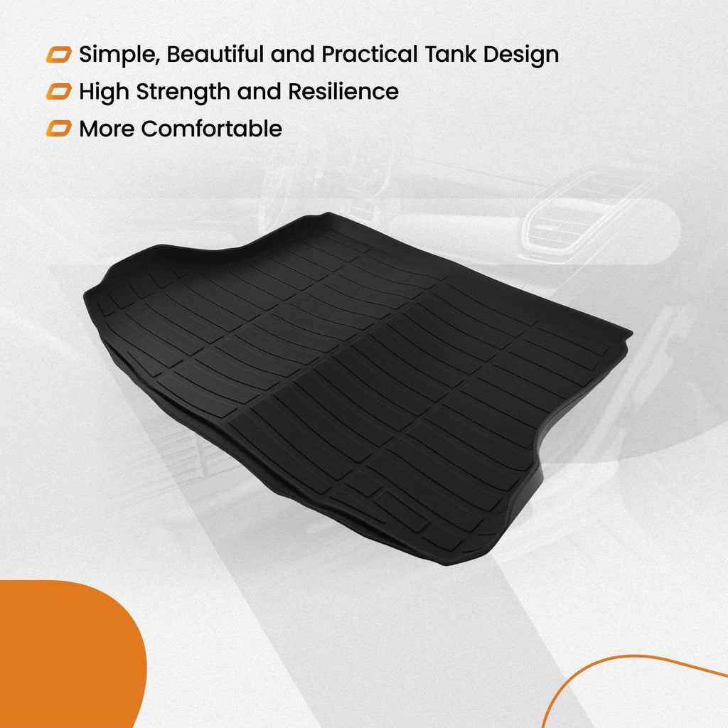 Black Anti-Slip Rear Cargo Mat for Nissan Rogue (2014–2020) TPE Trunk Liner