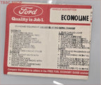 OEM Window Dealer Sticker for Ford Econoline E150 (1997)