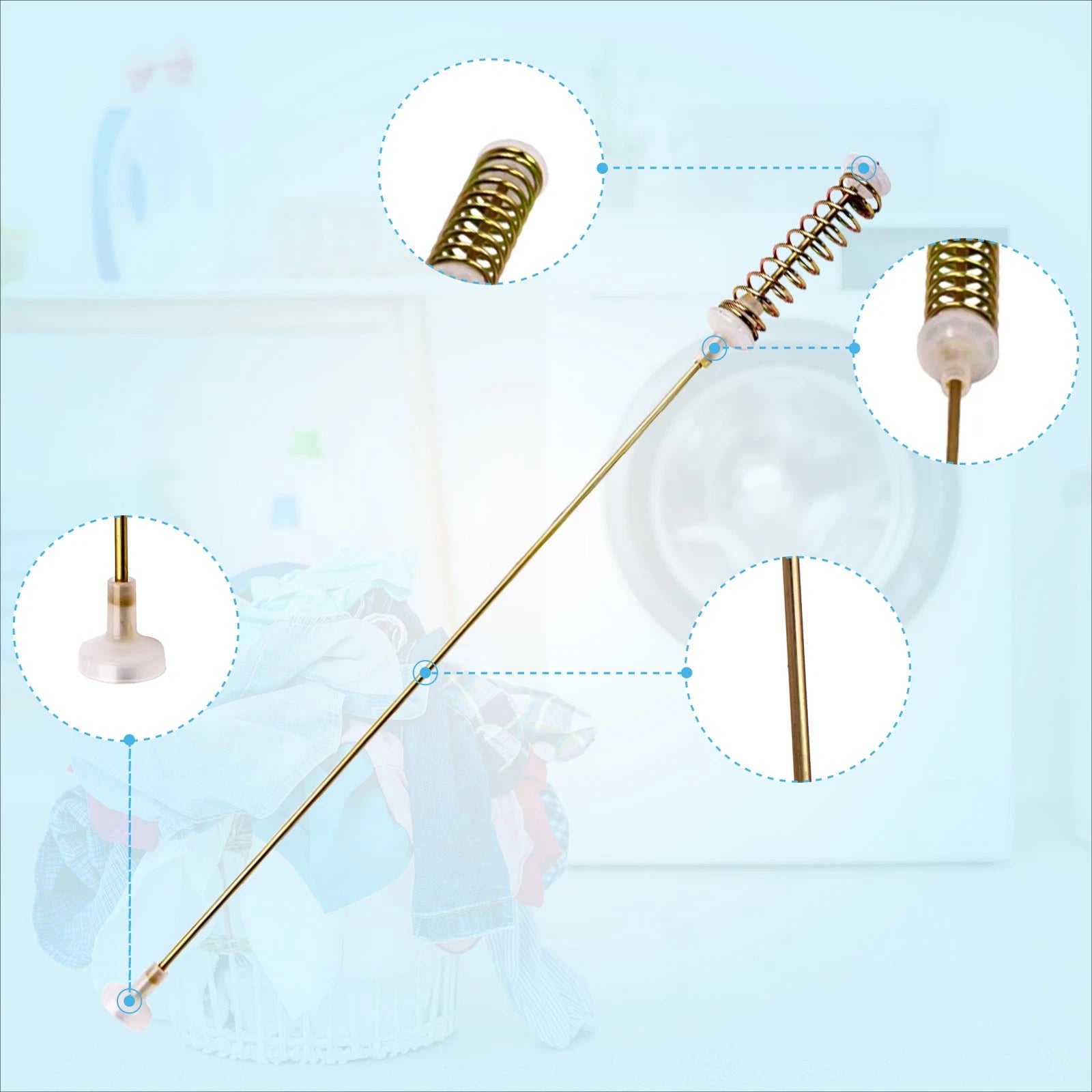 4PCS Washer Suspension Rod Damper for Samsung (AP5623264, PS4221572, W10780048)