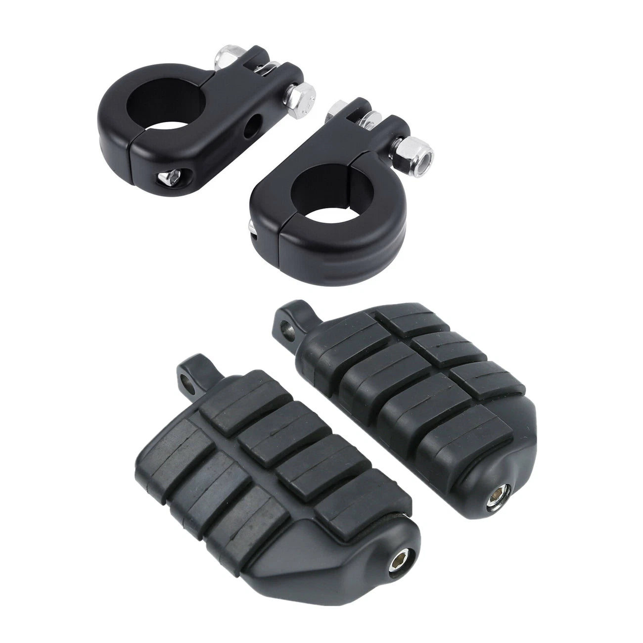 Foot Pegs & 1.25" Clamps for Harley Touring Road King Glide