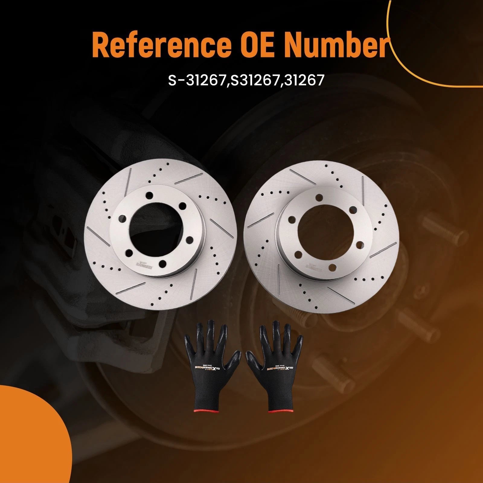 Front Brake Rotors Kit for Toyota Sequoia Tundra (2000–2007) S31267