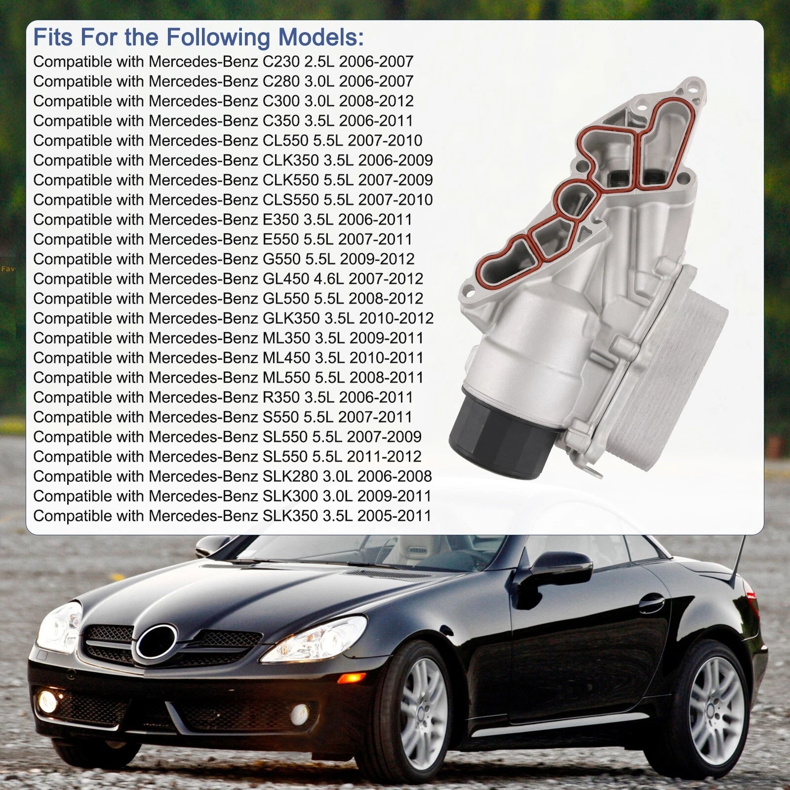 Oil Filter Housing with Cooler for Mercedes Benz (2000-2023)