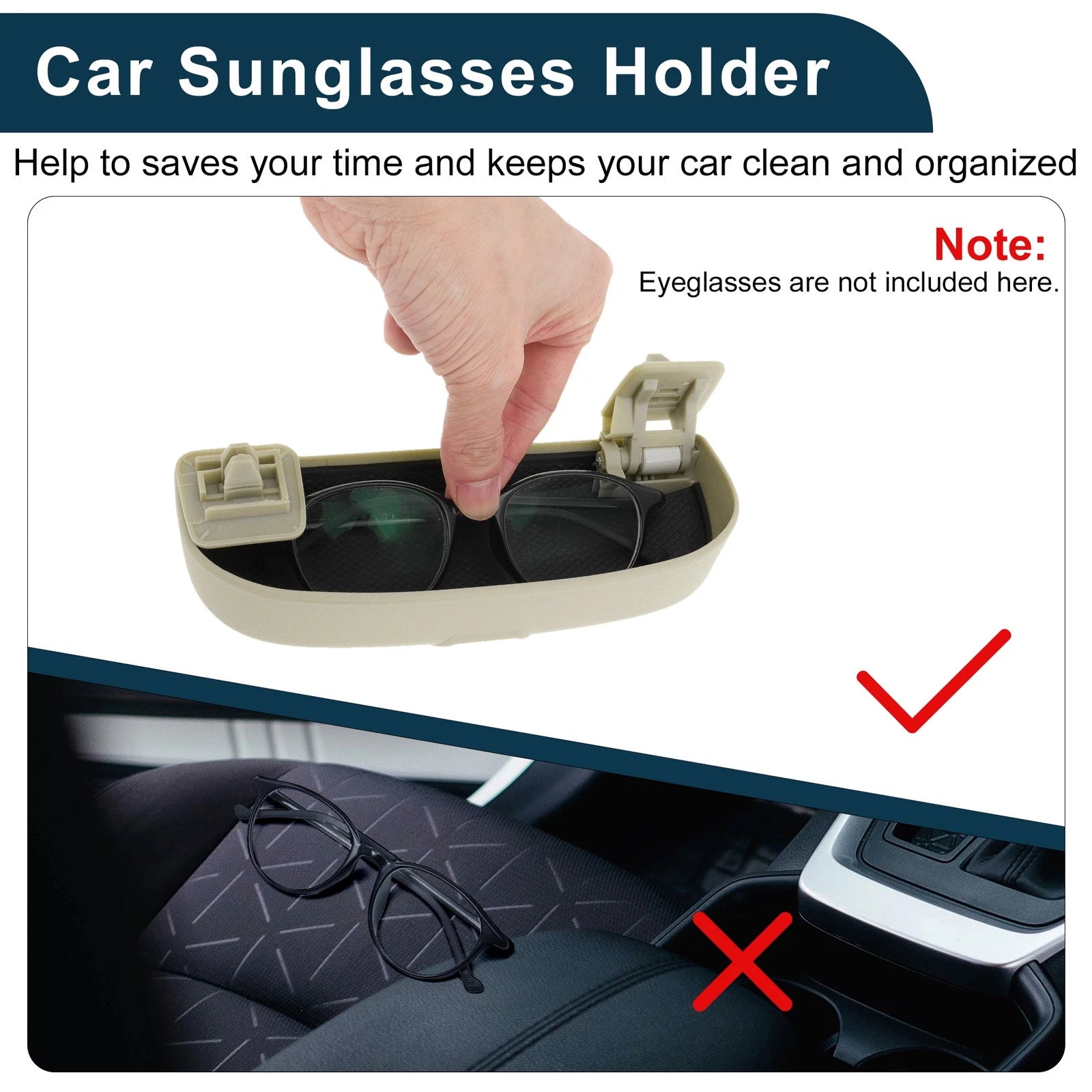 Sunglasses Case for Mercedes-Benz E Class (2017–2023) Eyeglasses Holder