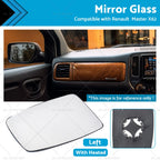 Left Mirror Glass for Renault Master X62 (2010–2019) Heated Convex
