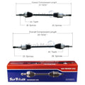 Set of 2 Rear CV Axle Shafts for Escape Mariner Tribute (2001–2012)