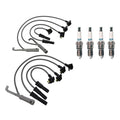 Denso 8mm Wire Set & 4 Iridium TT Spark Plugs for Mazda B2500 (1998–2006)
