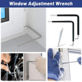 Set of 3 Chrome Window Adjustment Parts with Key and 4mm Socket