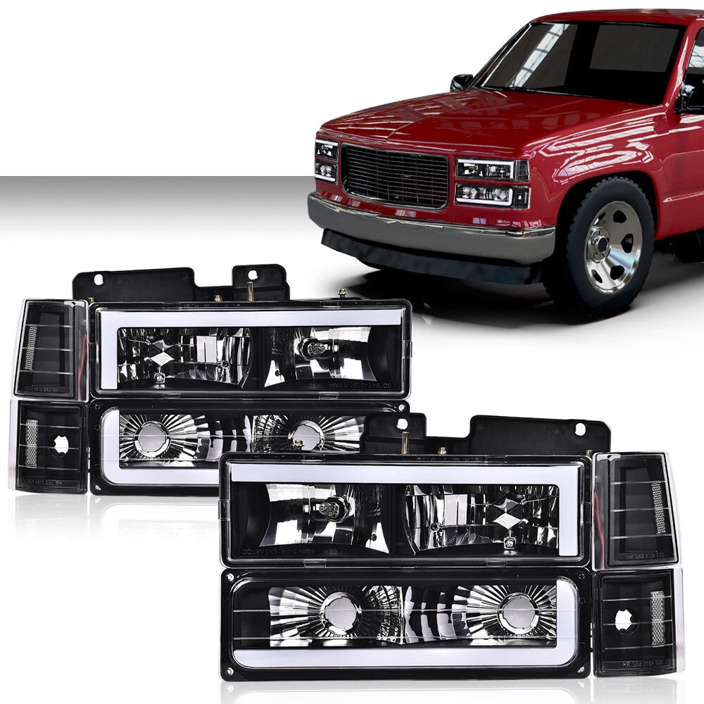 LED Tube Headlights for Chevy GMC C/K Suburban Blazer (1994–2000)