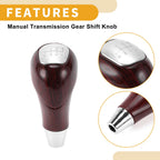 6 Speed Gear Shifter Knob for Mercedes-Benz C-Class (1993–2000) Brown Plastic