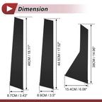 6 Pcs Door Pillar Window Trim for Ford Escape (2020–2023) Black