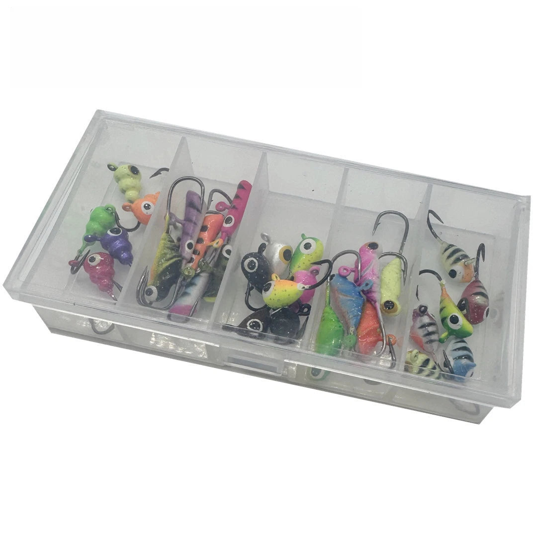 30pcs Jig Heads for Walleye Crappie Trout Panfish (Ice Fishing)