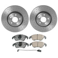 Set of 4 Akebono Euro Ceramic Brake Pads & 320mm Rotors for Audi Q5 (2009–2020)