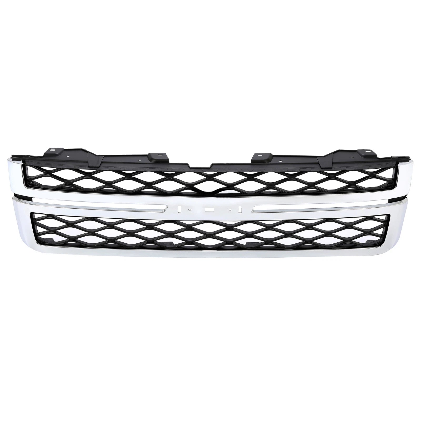 Grille Assembly for Silverado 2500 HD 3500 HD (2011–2014) Black Chrome