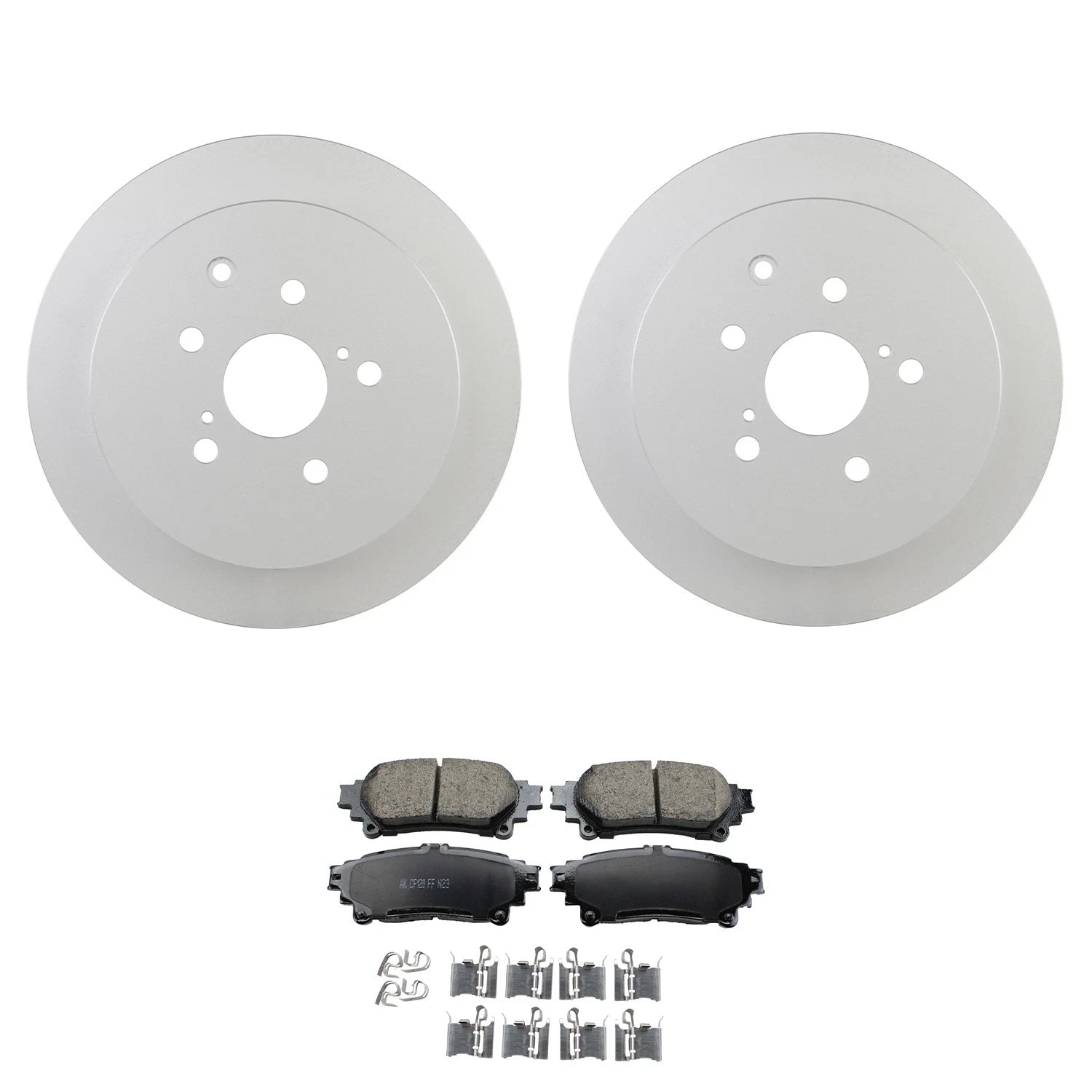 Set of 4 Bosch QuietCast Rear Rotors & Akebono ProACT Pads for Highlander Sienna