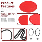 Red Front Side Number Plate & Mount Clips Bands Kit for Honda Z50R (1979–1987)