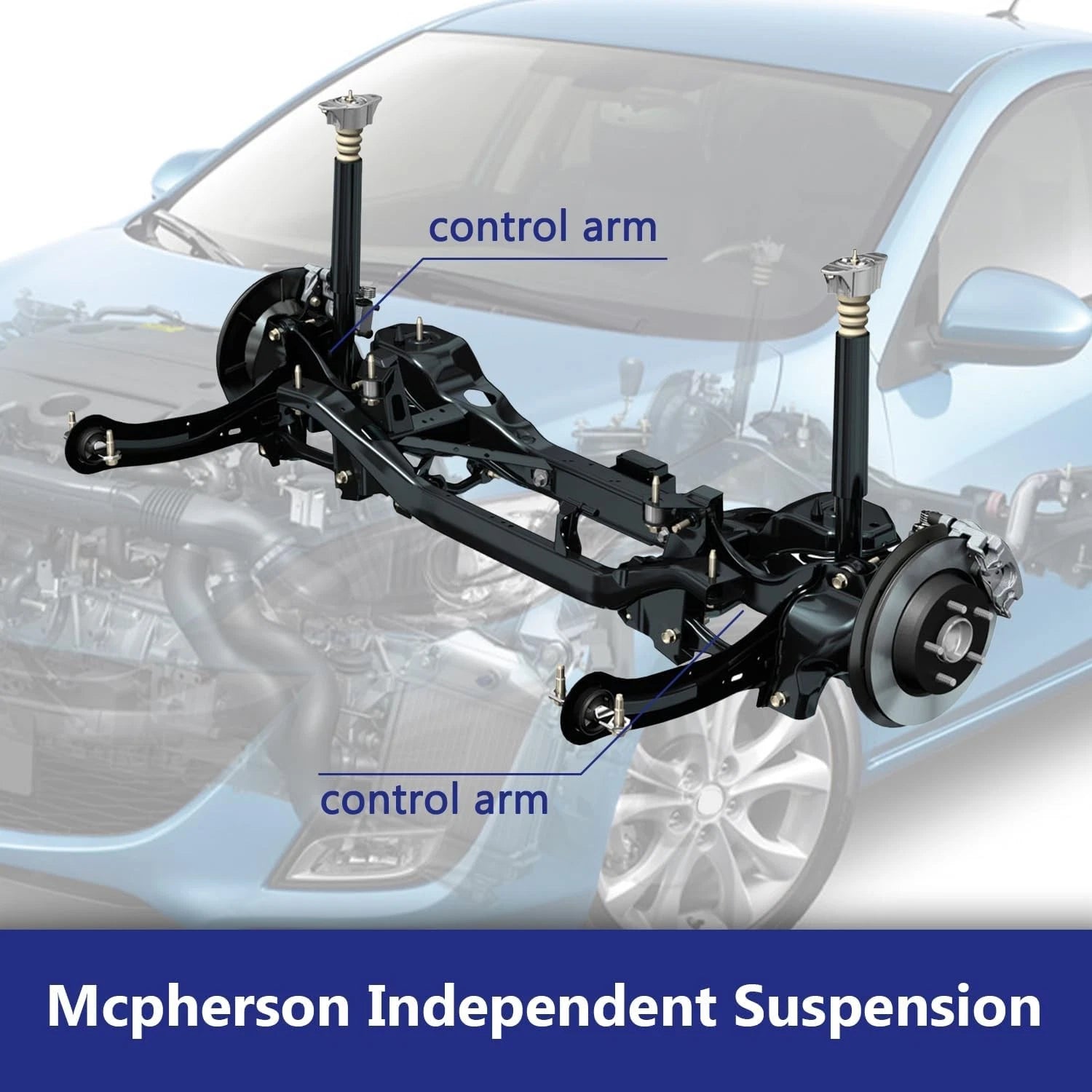 Set of 6 Rear Upper Lower Suspension Control Arms Kit for Mazda 3 (2007–2013)