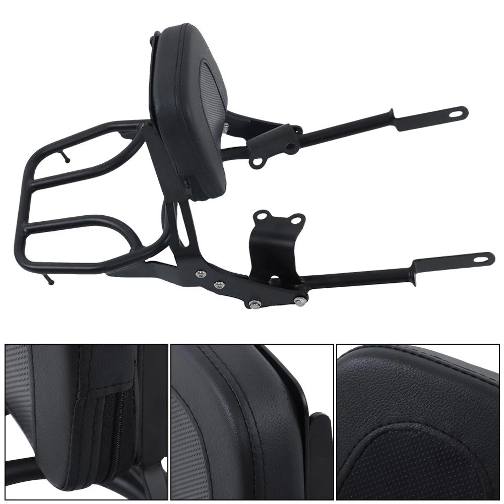 Backrest Sissy Bar with Luggage Rack for Bonneville T100 T120 (2016–2024)
