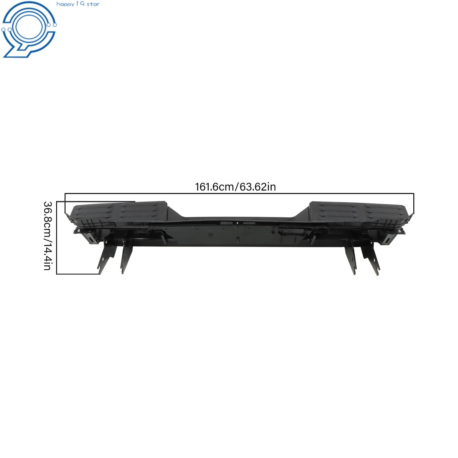 Rear Step Bumper Assembly for Toyota Tundra (2022–2024) Steel Black