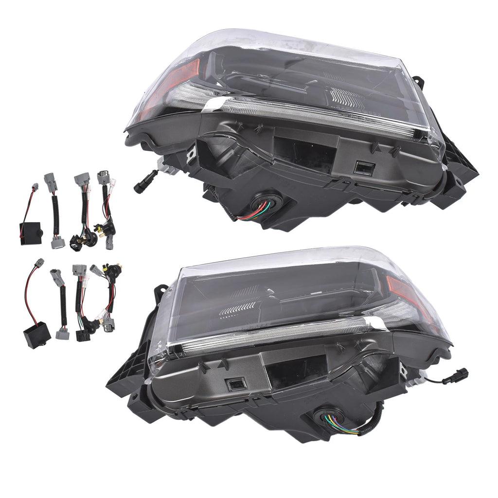 2X Black LED Headlights for Toyota Tundra TRD Sport & Pro (2018–2021)