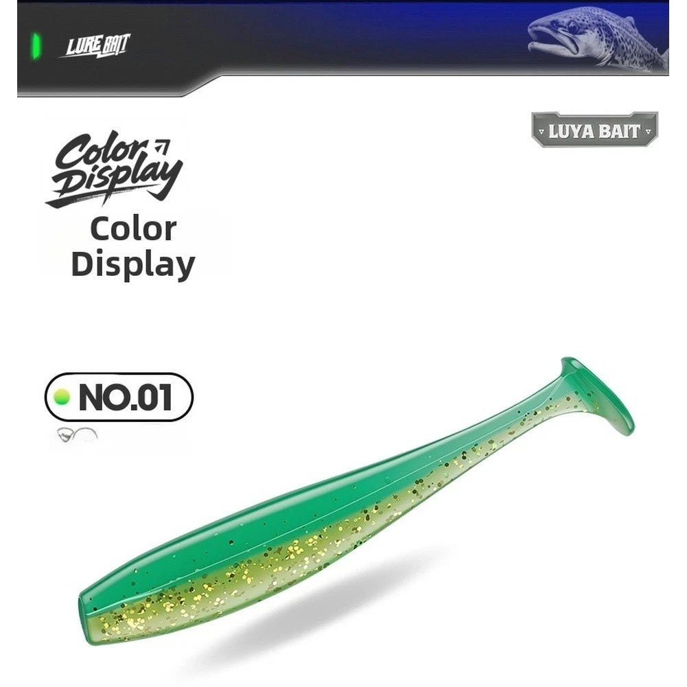 Soft Bass Lure T-Tail Dual Color Wobbler 11.5x7.5cm 12x7.5cm