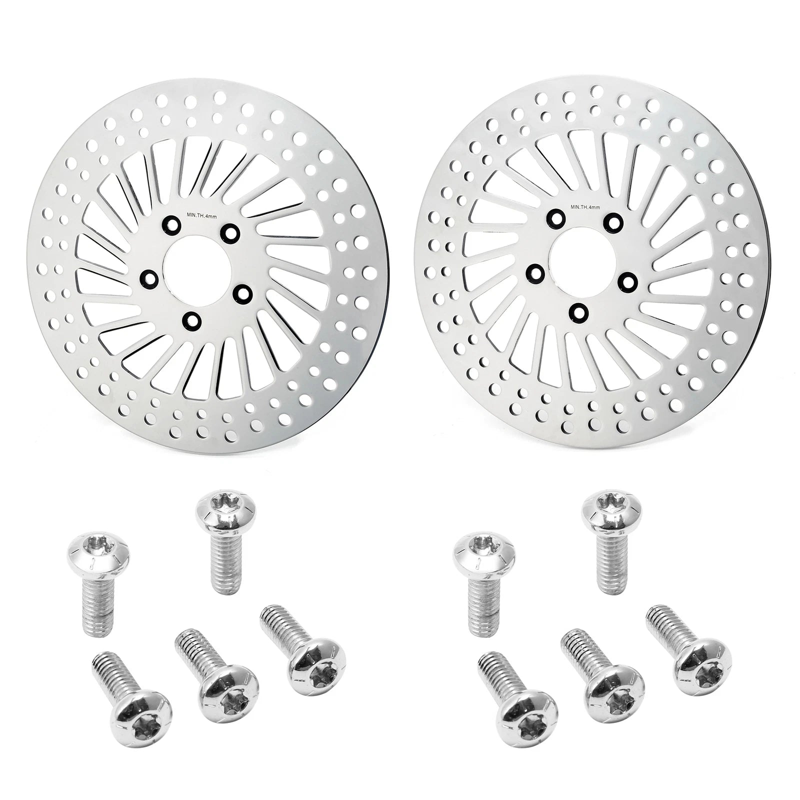 Front Brake Disc Rotors & Bolts for Harley Touring Street Glide Dyna Softail