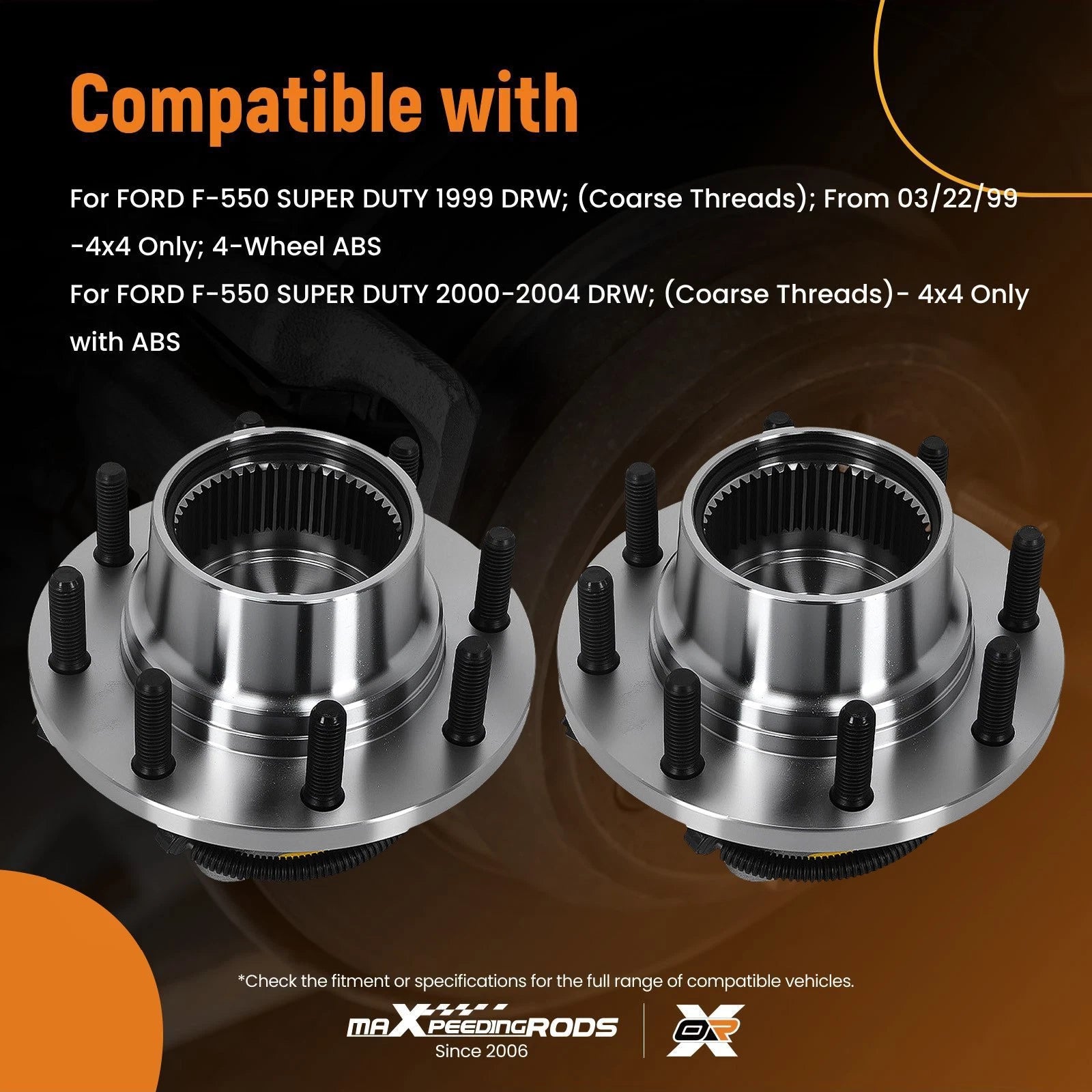 4WD Front Wheel Hub for Ford F250-F550 (1999–2004) 4x4 ABS