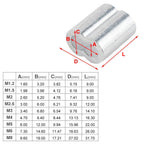 6 x Ferrule Crimping Loop Sleeves for Wire Rope Cable Line Assortment