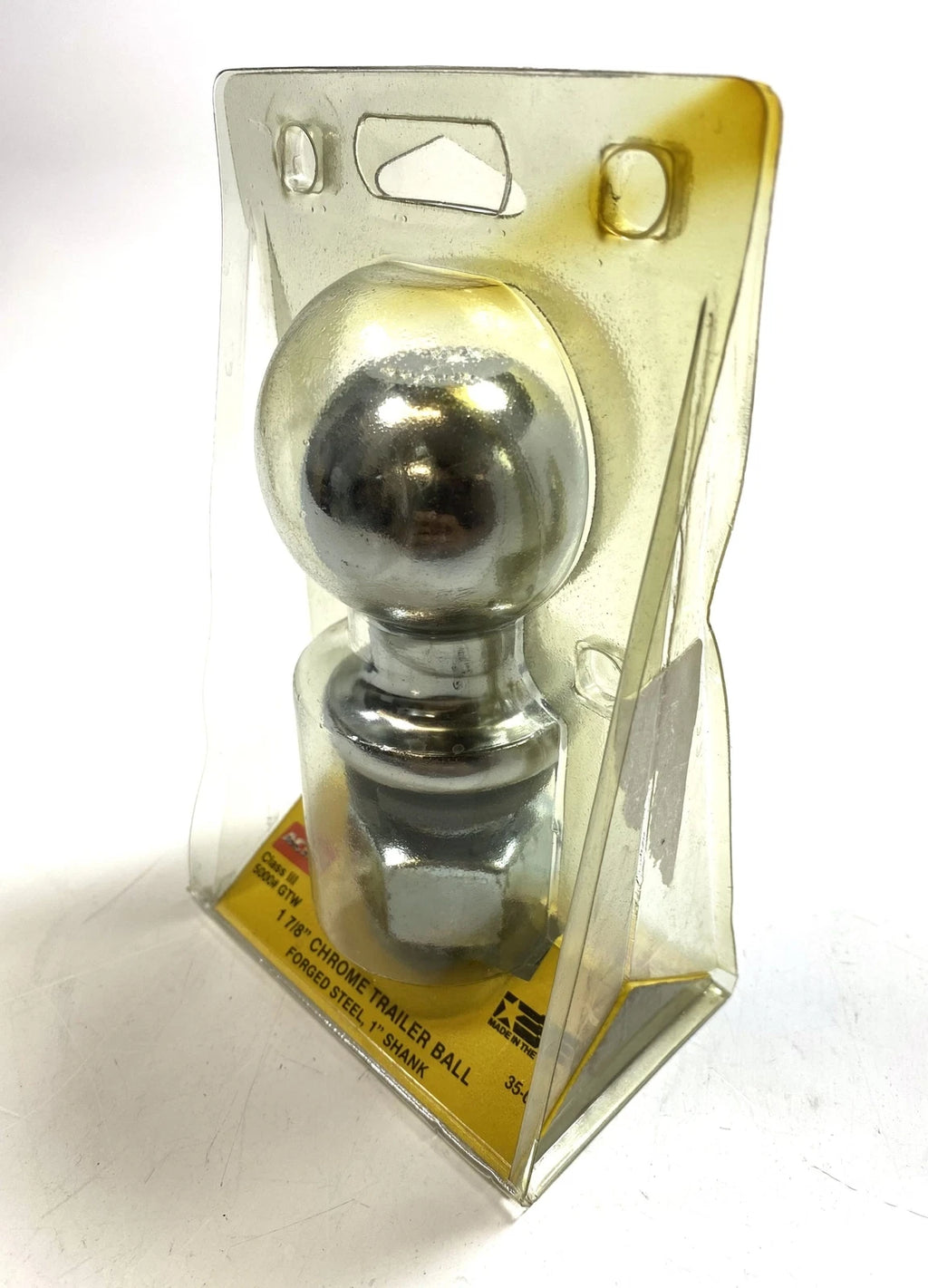 Set of 2 Chrome Trailer Balls for Acme 35-07 (1 7/8'', 1'' Shank)