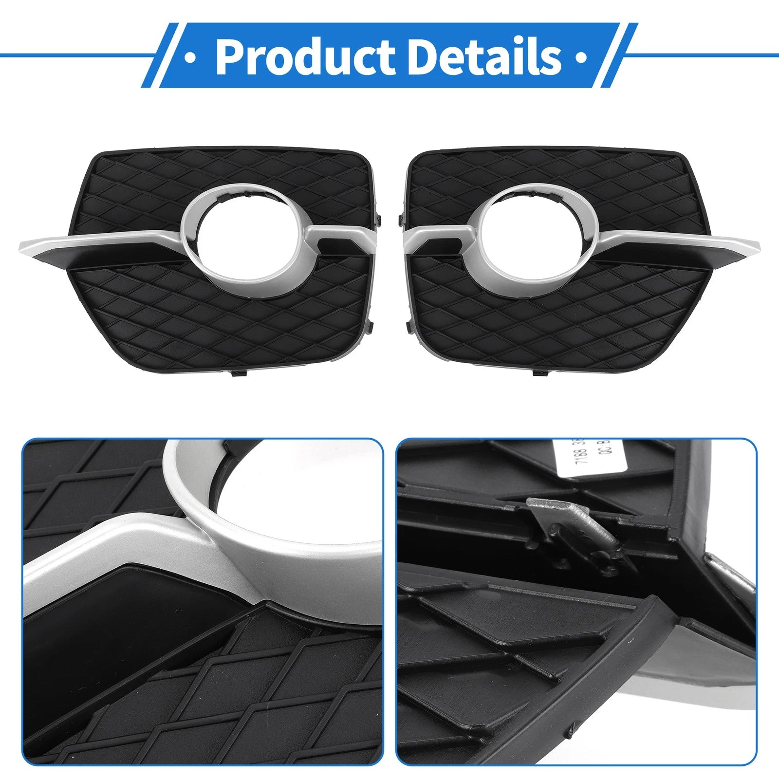 Set of 2 Fog Light Grills for BMW X6 (No. 51117188383)