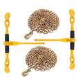 Set of 2 G80 Steel Chain and Bundle Kit 5/16"-3/8" 7100lbs 20ft