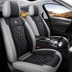 Leather Car Seat Full Set for Toyota (5-Seat, Black & Gray)