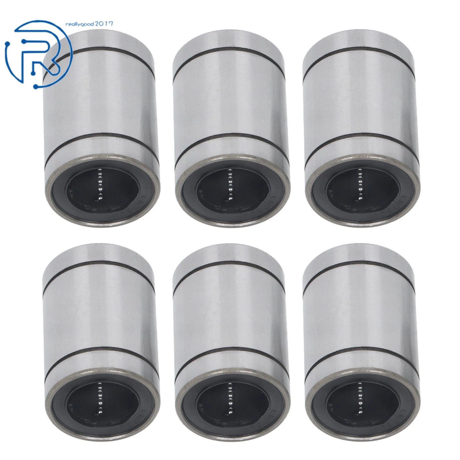 Set of 6 Linear Ball Bearings for LM25UU (40mm OD, 25mm Bore)