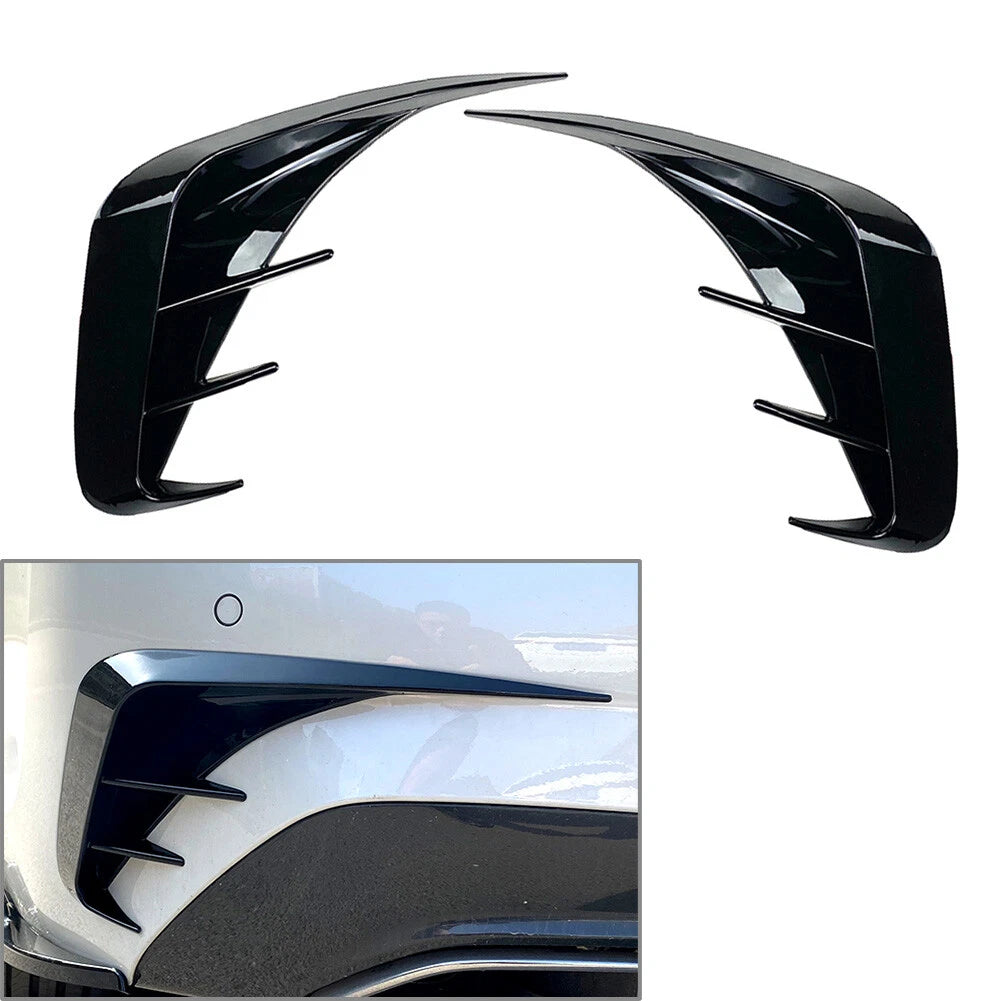 1 Pair Bumper Canards Lip Splitter Fins for BMW 3-Series (2019–2022)