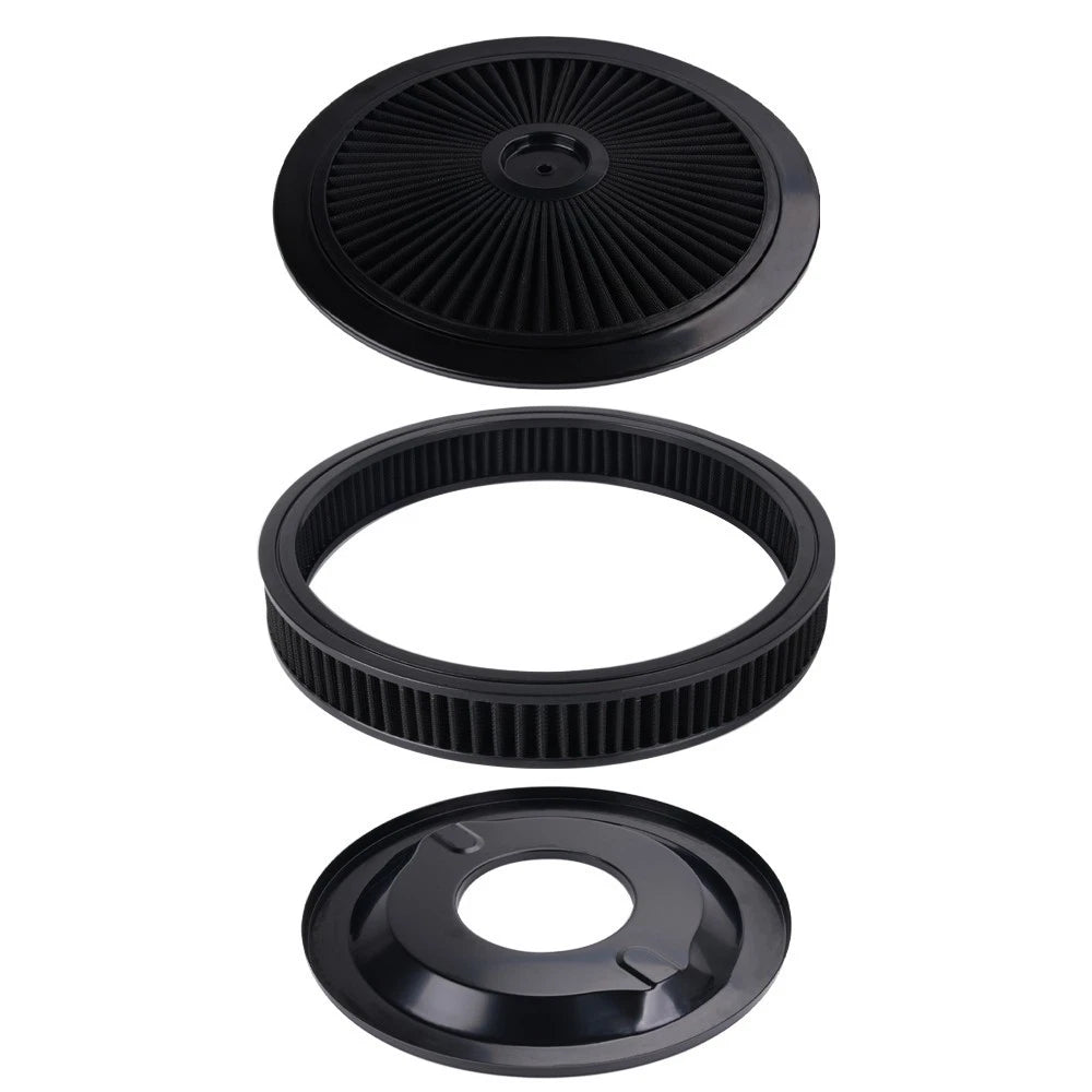 Black Air Cleaner with Washable Filter for Make Model