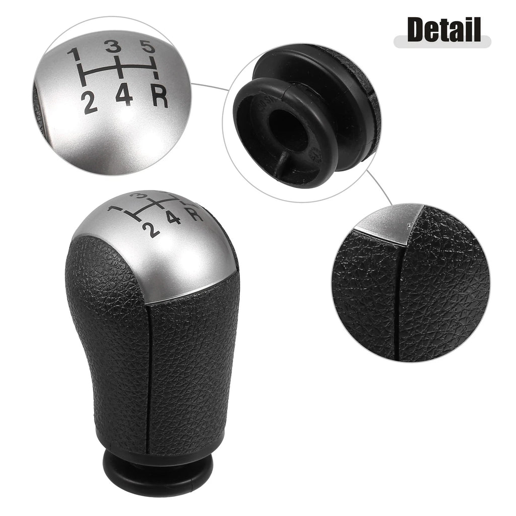 5 Speed Manual Gear Shift Knob for Ford Focus (2000–2011) Black Silver Tone