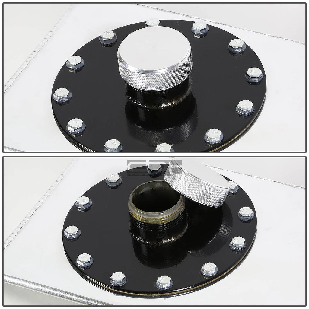 17 Gallon Top-Feed Polished Aluminum Fuel Cell Tank for Race Drift