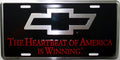 Chevrolet GMC License Plate Emblem Bowtie Tag ID (Heartbeat SS)