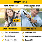 Set of 2 Rear Window Wiper Arm and Blade for Ford Flex (2009–2019)